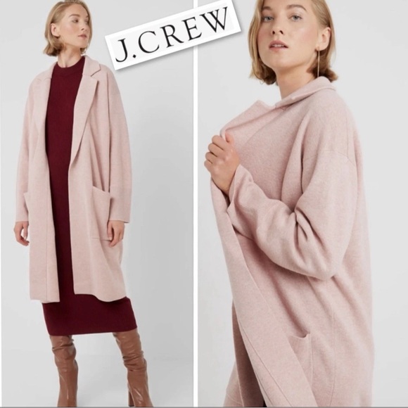 New J.Crew Ella sweater medium cardigan long jacket coat Anthropologie $198.00 - Picture 3 of 13